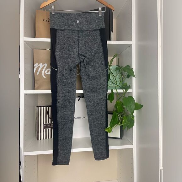 Athleta Drifter moto style leggings with herringbone pattern. S - Picture 4 of 11